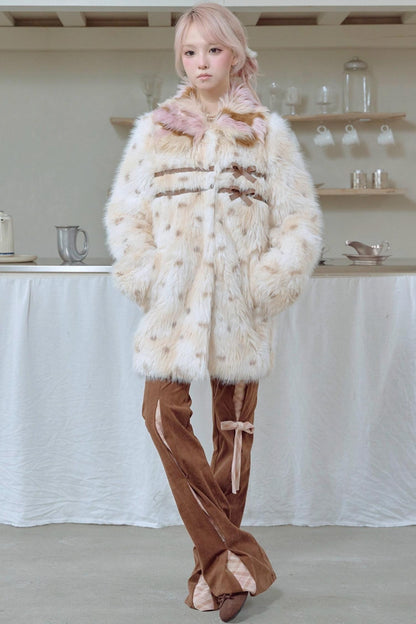 Corduroy Patchwork Flared Pants