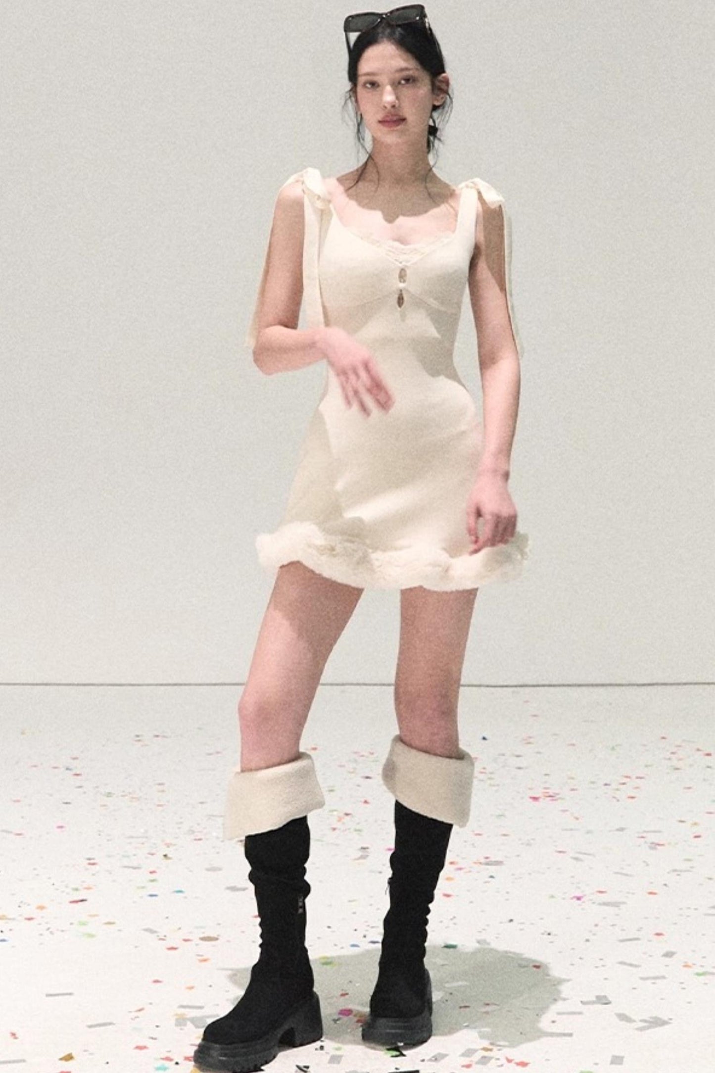 Snowfall Lace Knit Dress