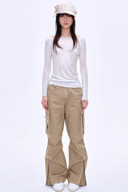 Vintage Pleated Workwear Pants