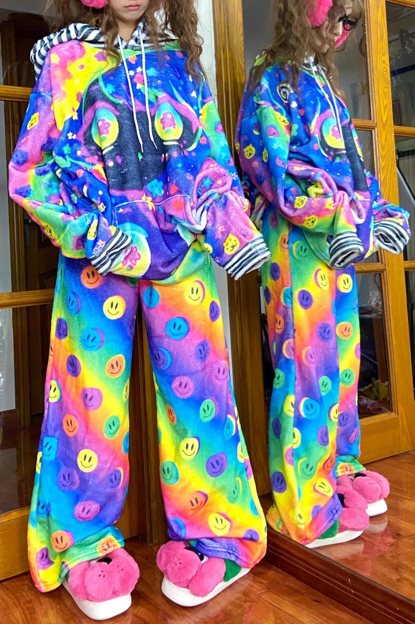 Colorful Cartoon Hooded Jacket