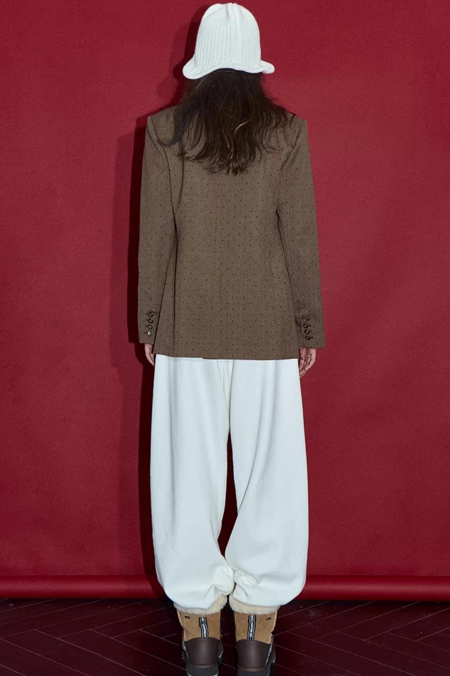 Brown Red Polka Dot Jacket