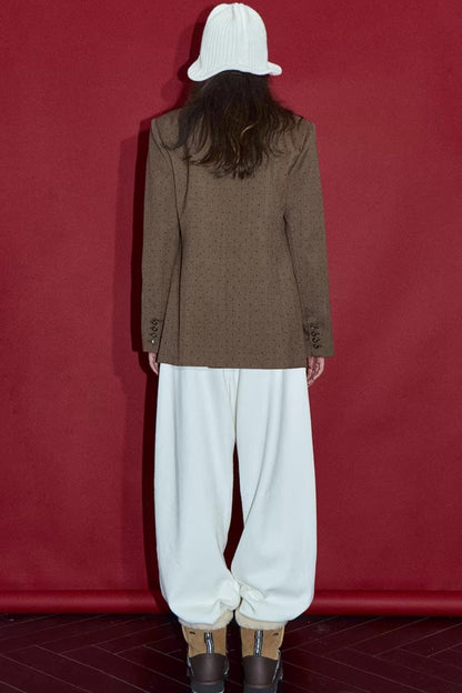 Brown Red Polka Dot Jacket