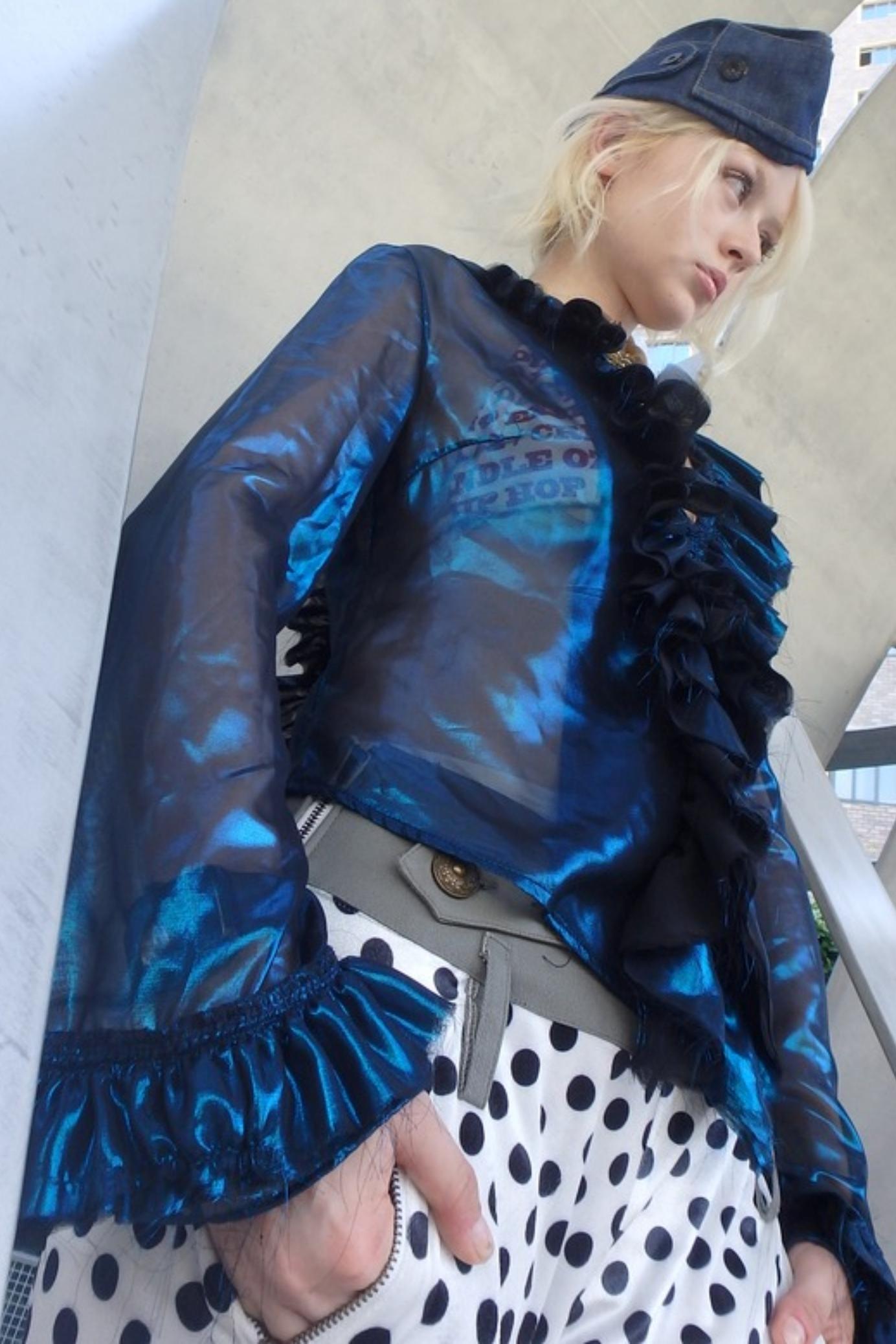 Shattered Blue Mesh Cardigan