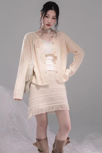 Artistic Nomadic Wool Knit Set