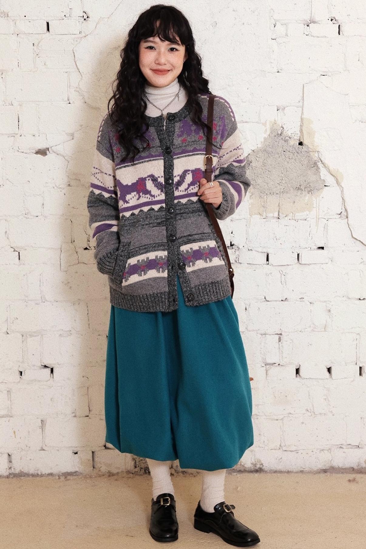 Fair Isle Retro Knit Sweater