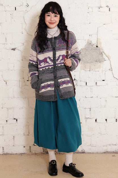 Fair Isle Retro Knit Sweater