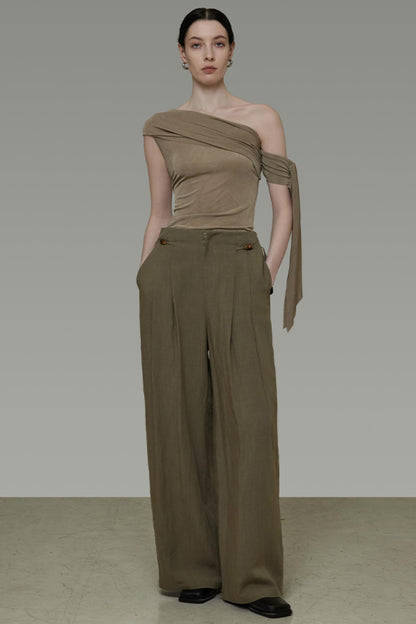 Bean Green Slim Knit Top