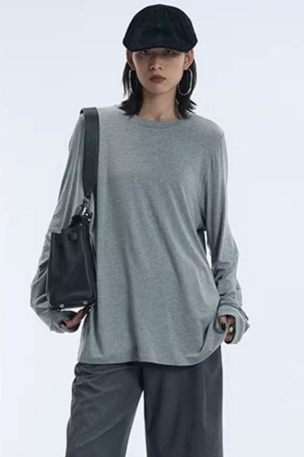 Long-Sleeve Mask Blouse Top