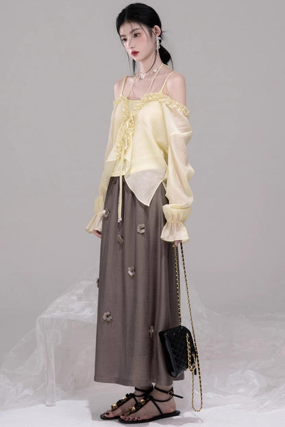 Summer Floral A-Line Skirt