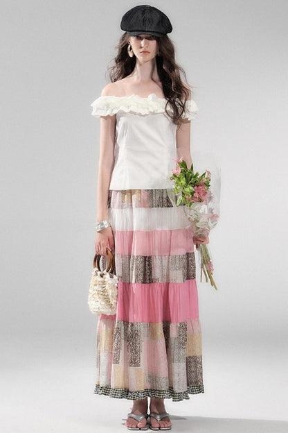 Begonia Ruffle One-Shoulder Top