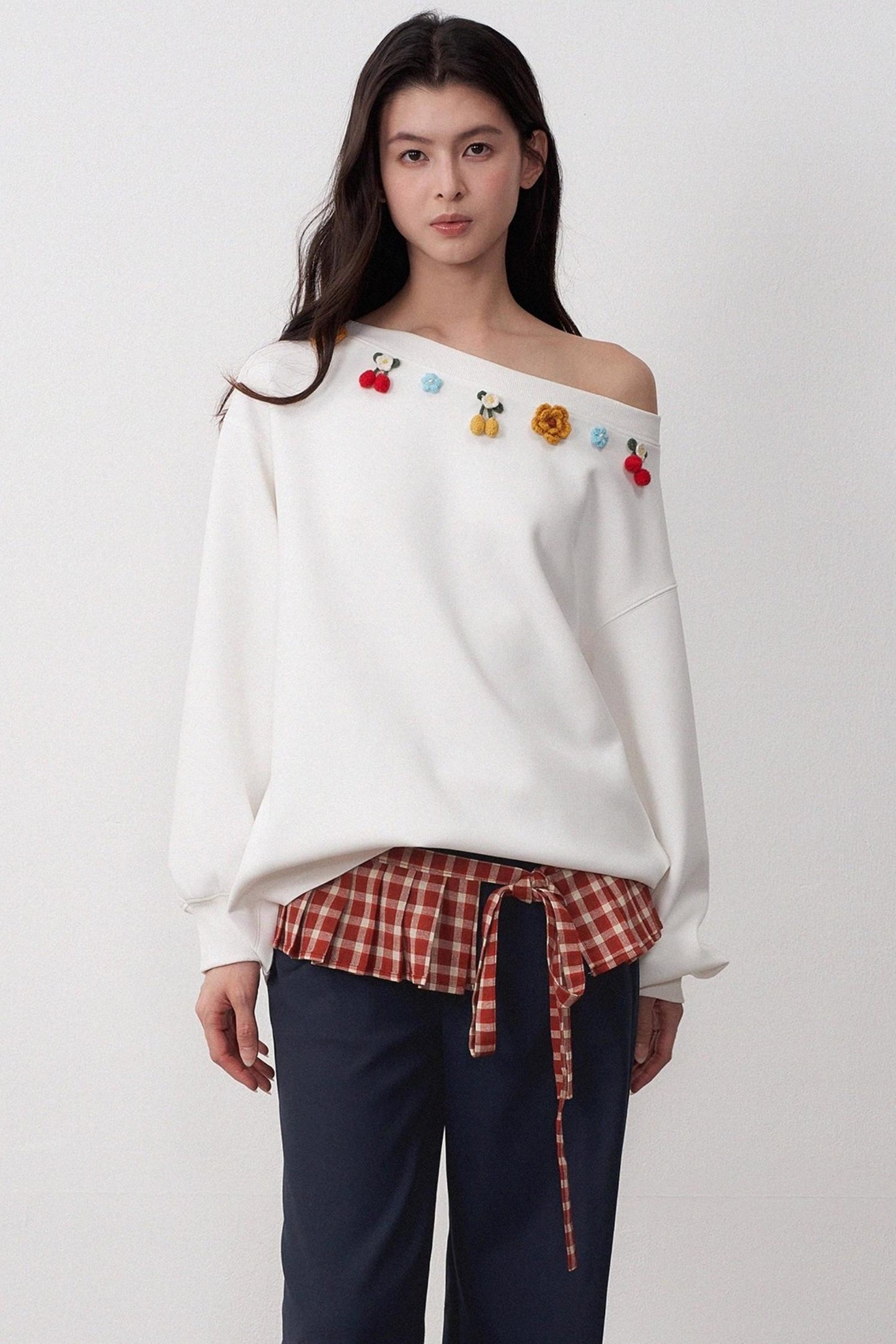 Multi-wear Slanted Shoulder Top