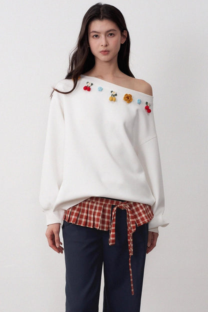 Multi-wear Slanted Shoulder Top
