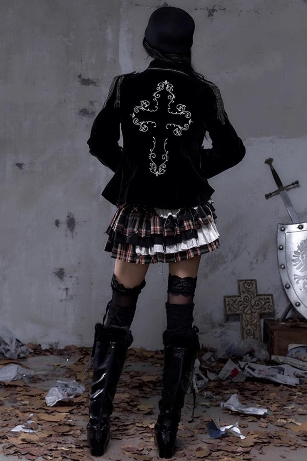 Vintage Rebel Plaid Skirt