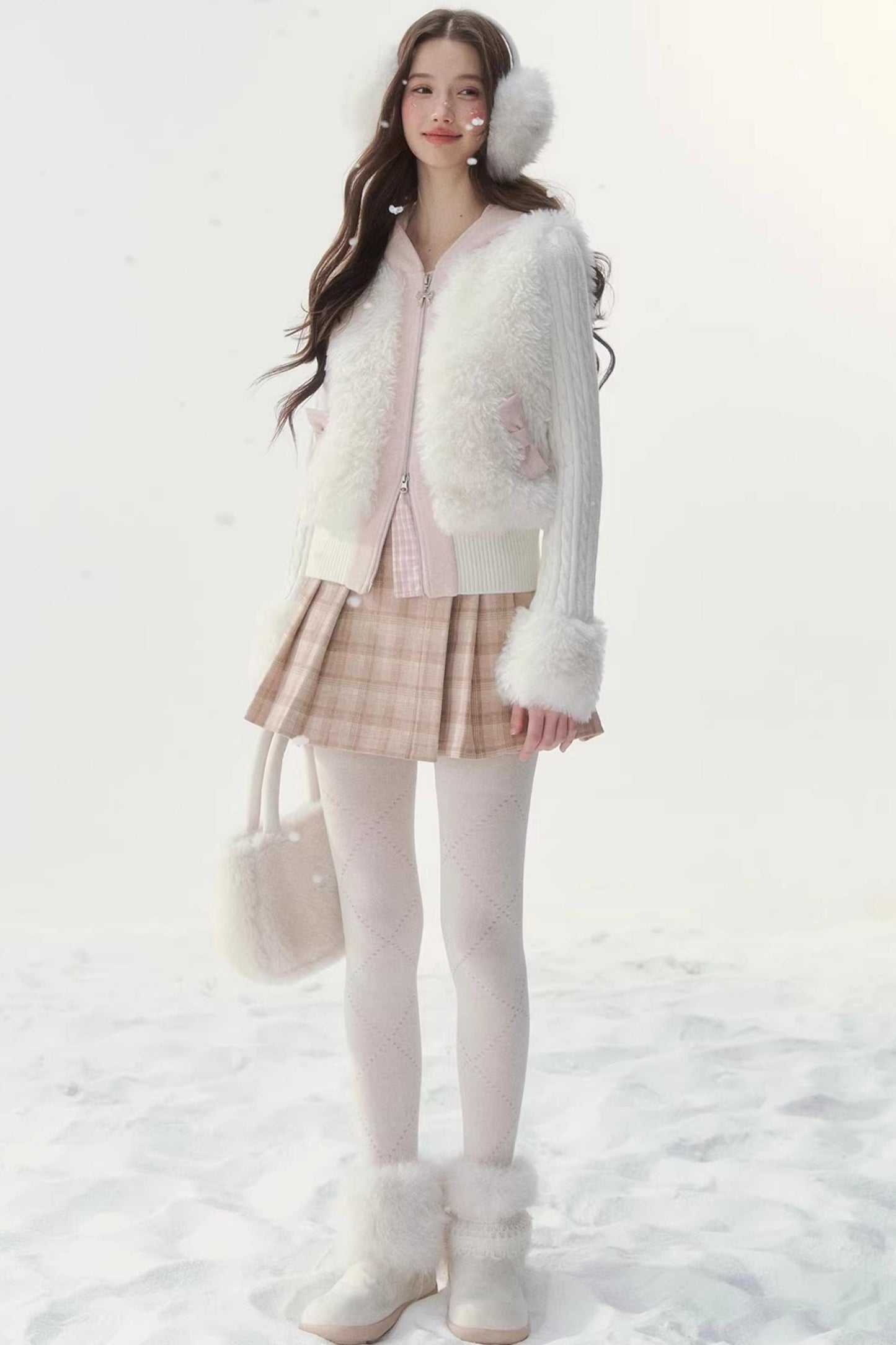 Eco-Friendly Fur Patchwork Jacket