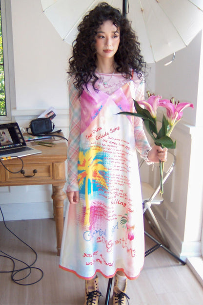 Colorful Printed Camisole Slip Dress