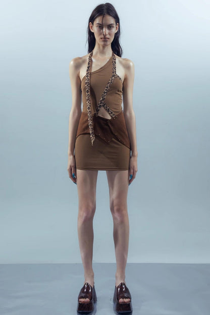 Leopard Patchwork Dress