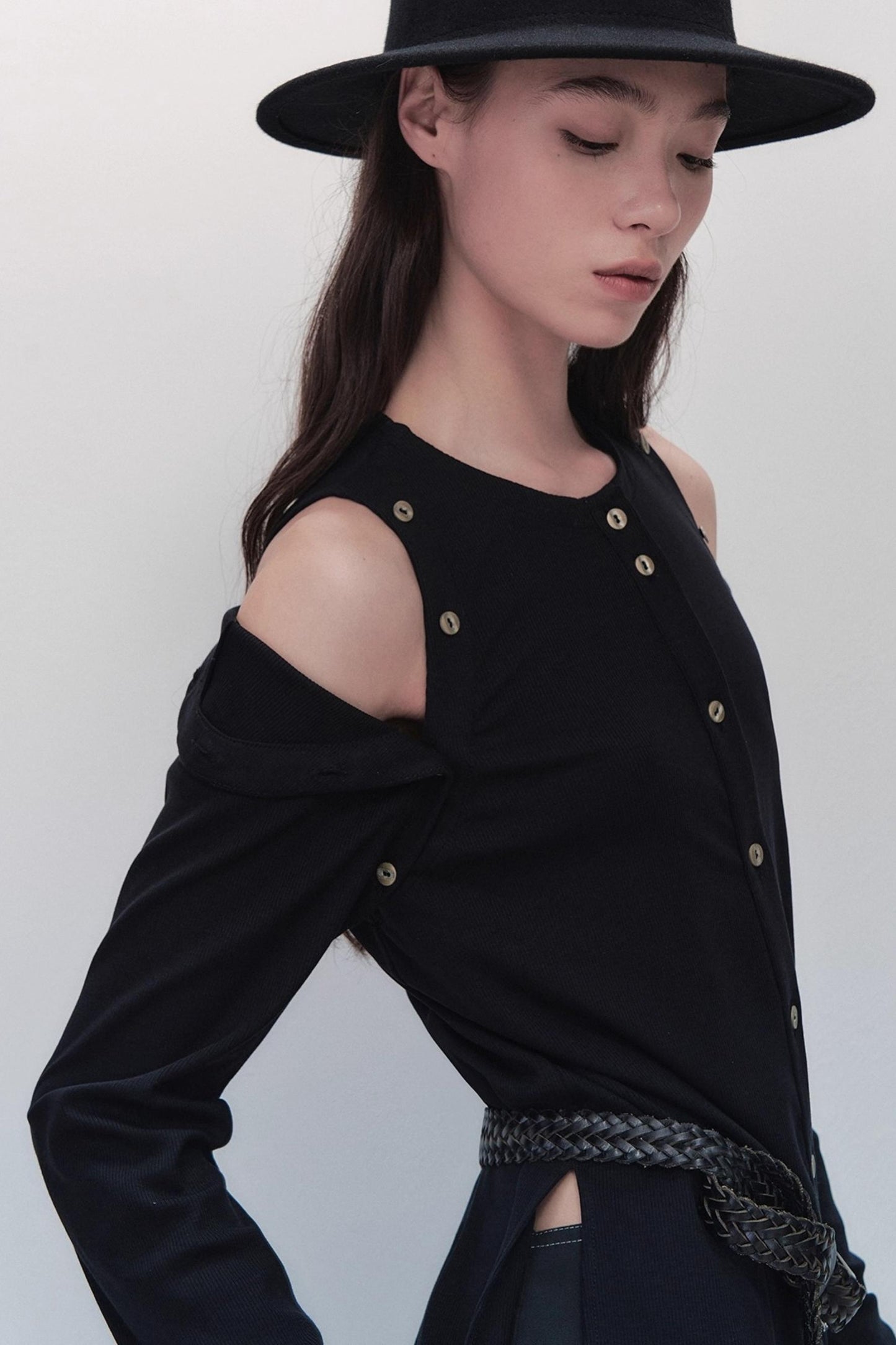 Detachable Round Neck Knitted Cardigan