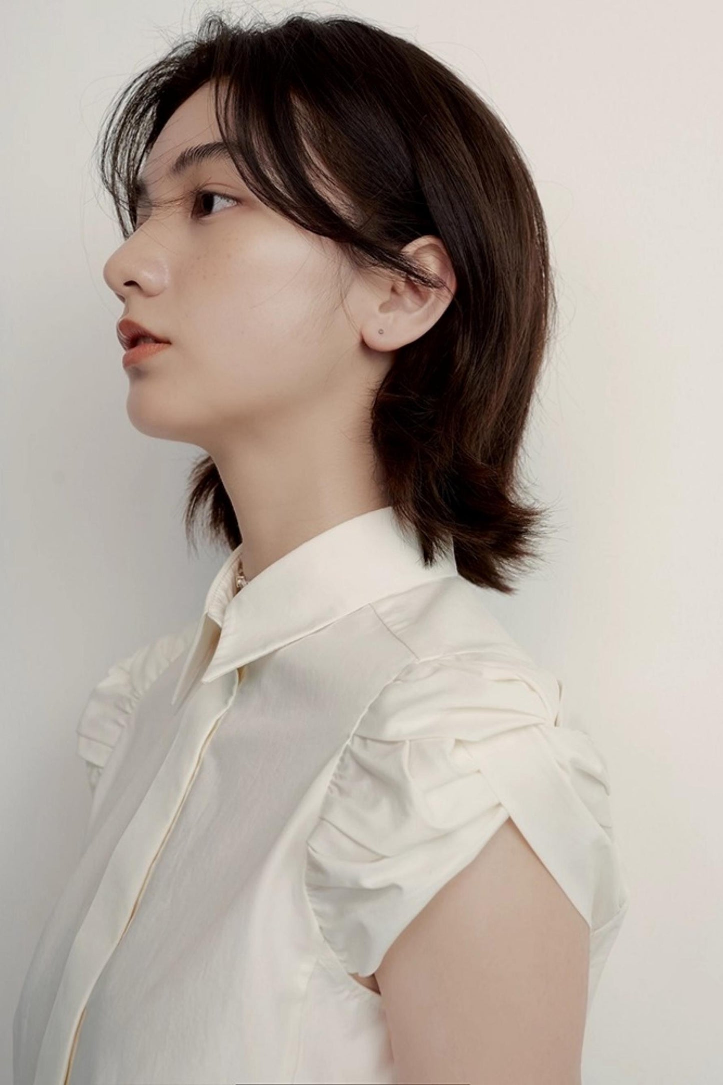 Deconstructed Tencel Cotton Sleeve Shirt