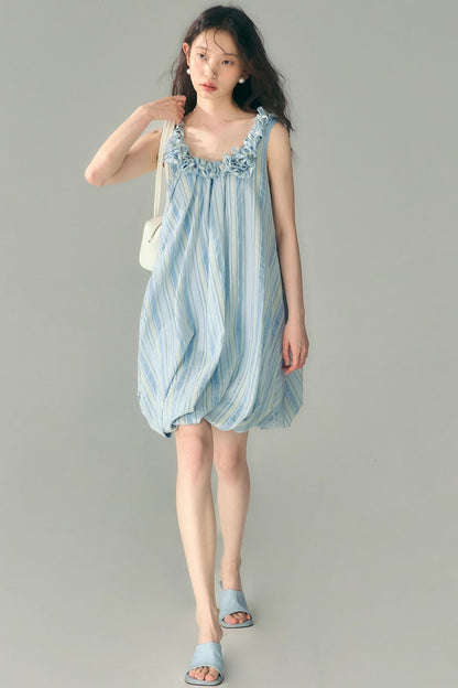 U-Neck Embroidered Dress
