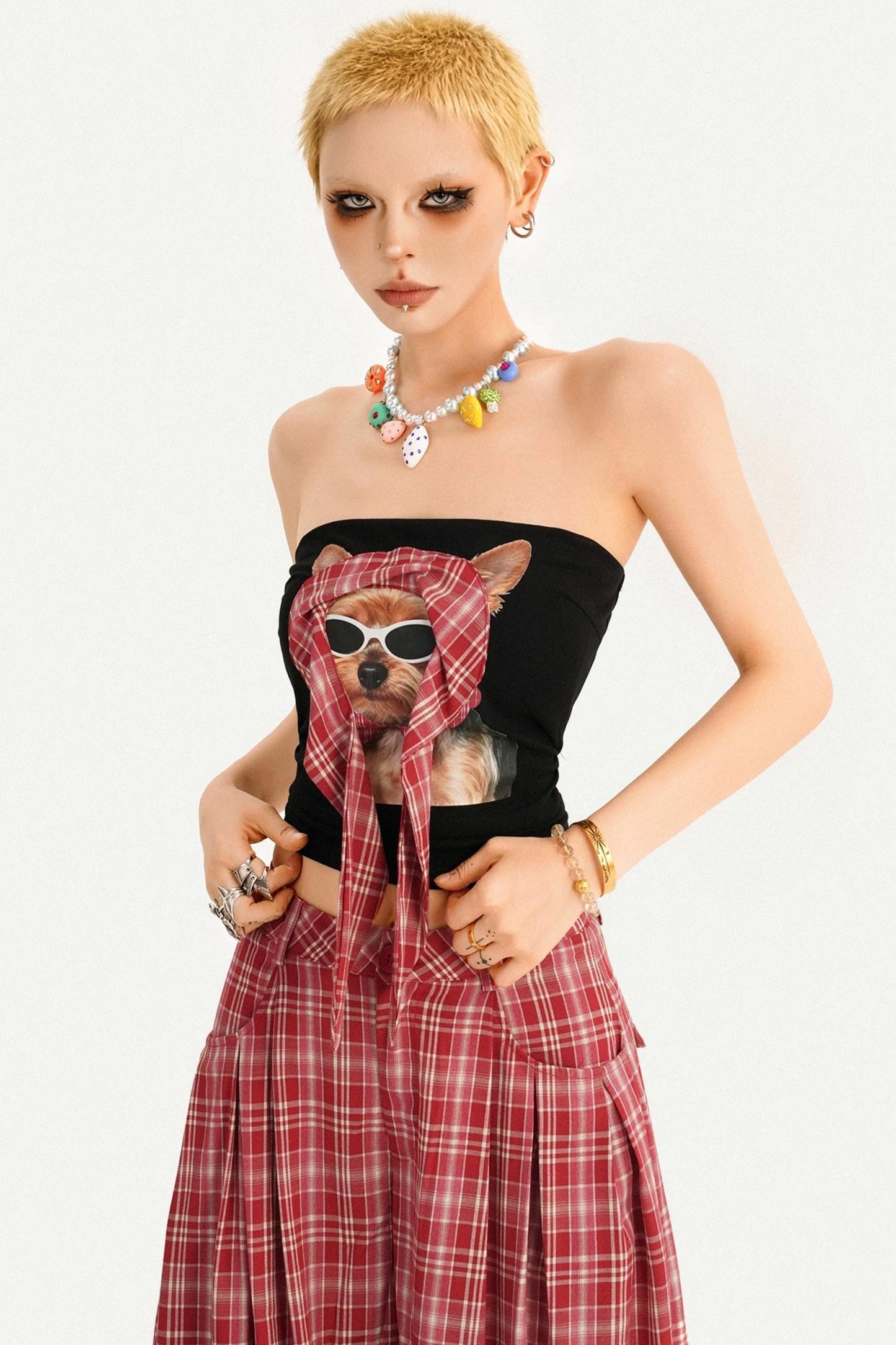 American Retro Plaid Pants