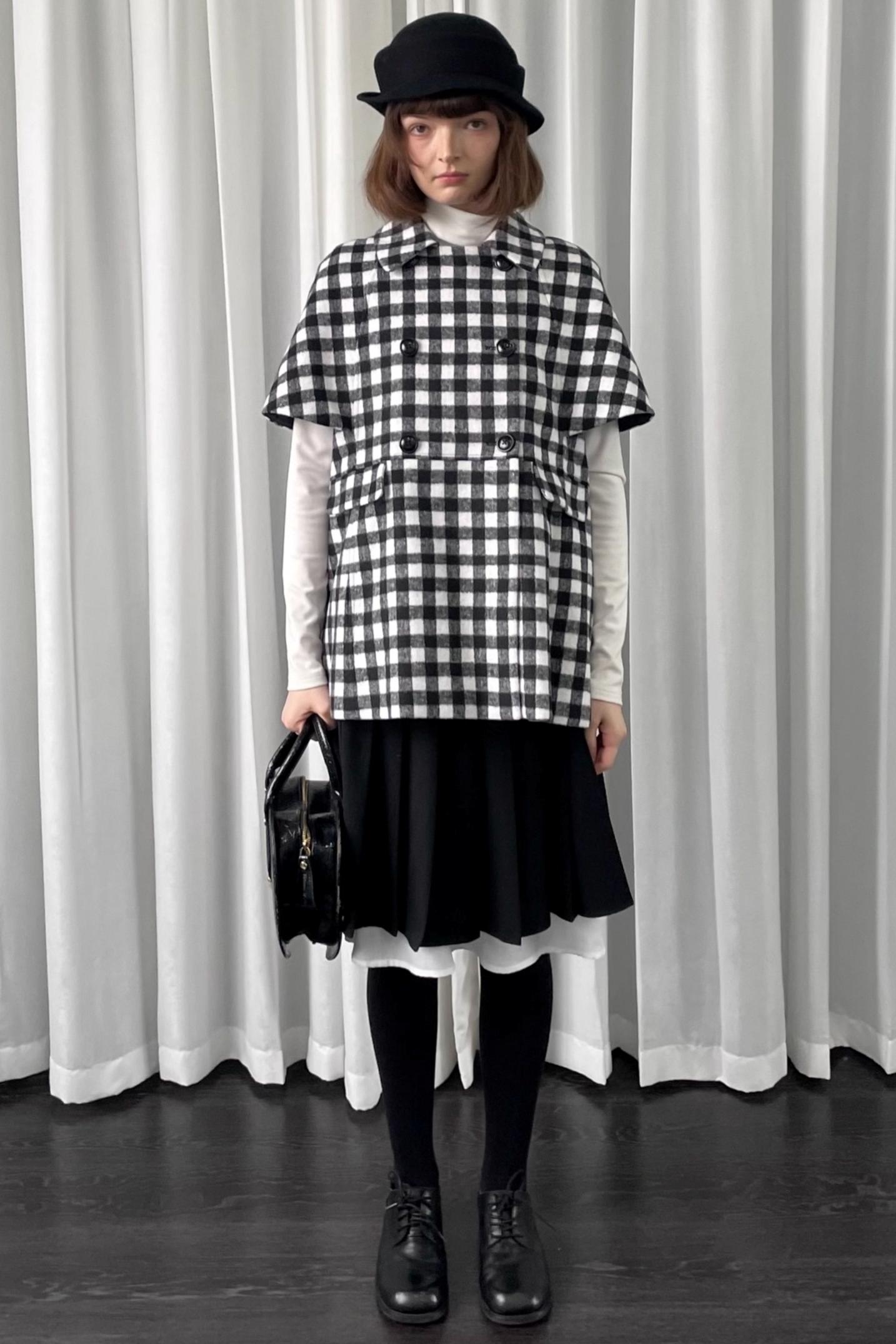 Black Pleated Bow Skirt