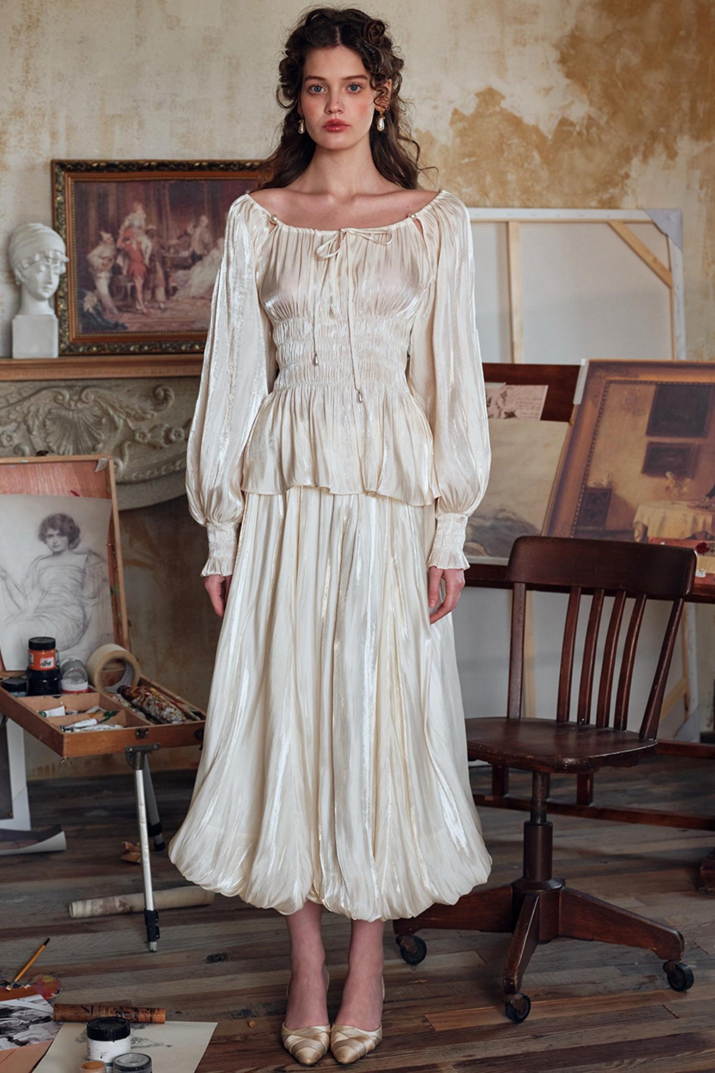 Butterfly Satin Skirt