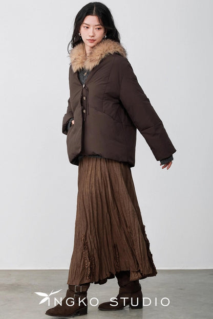 Fallen Leaves V-Neck Jacket