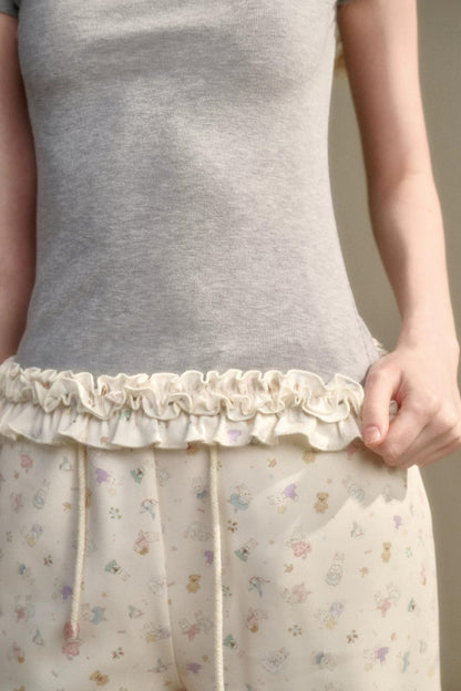 Comfortable Knit Lace Top