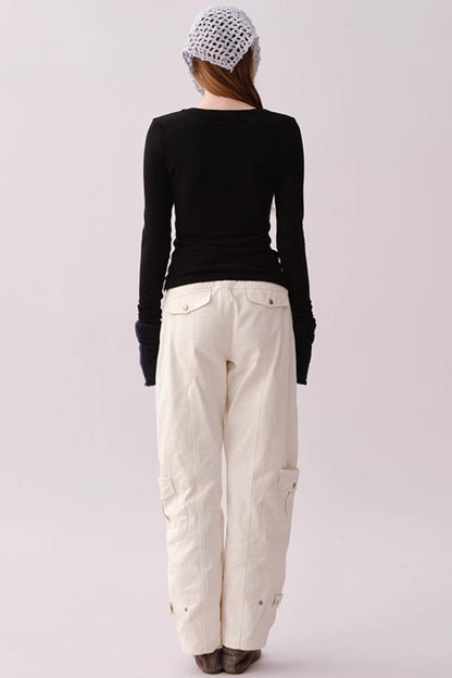Rosa Retro Cotton Cargo Pants