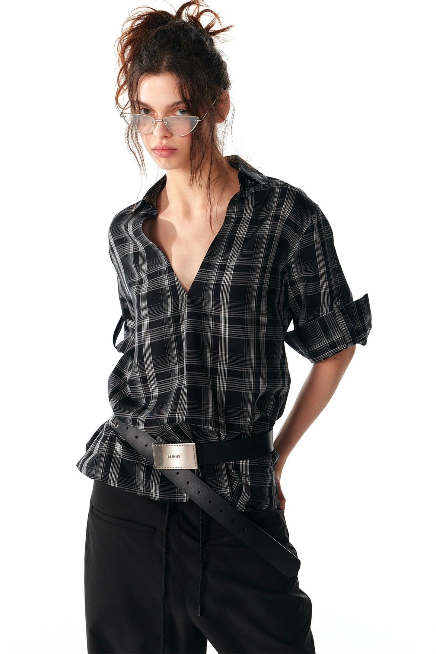 Plaid Collar Shirt