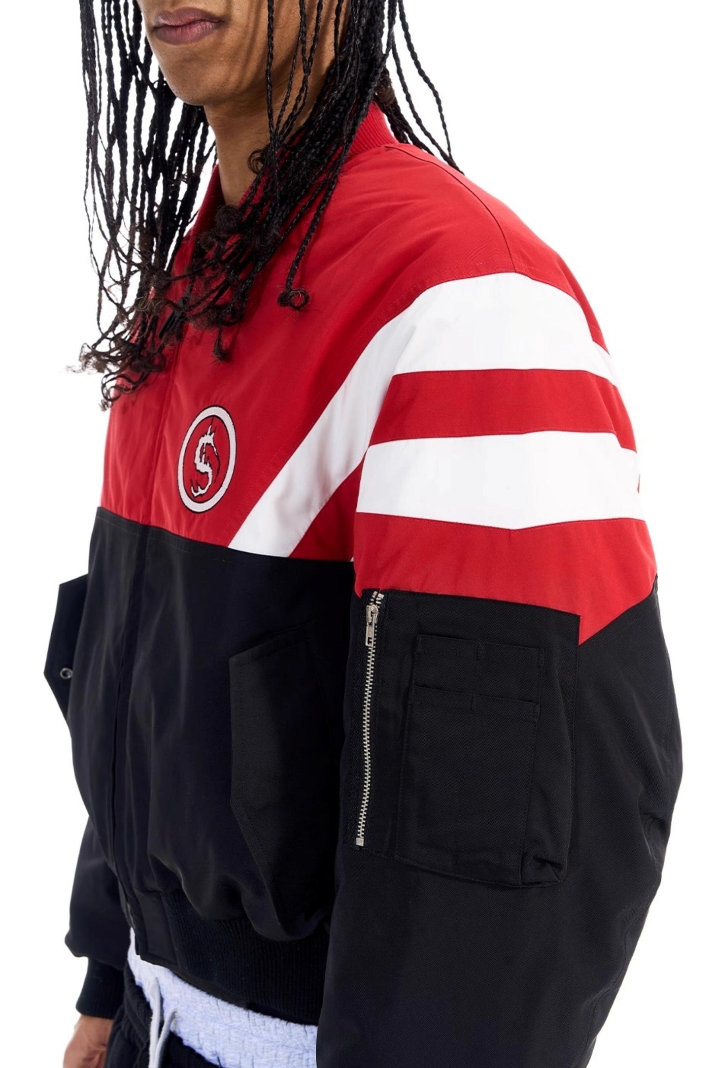 Contrast Cotton Bomber Jacket