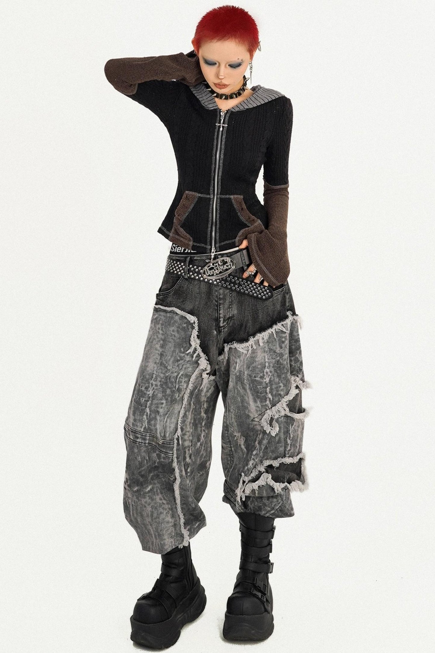 Wasteland Personality Loose Jeans