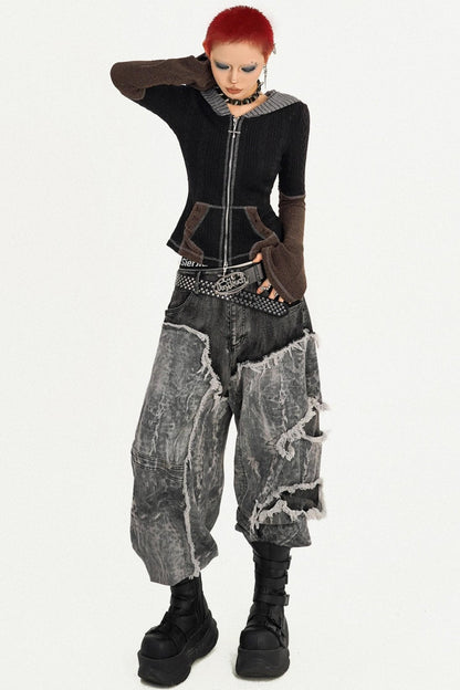 Wasteland Personality Loose Jeans