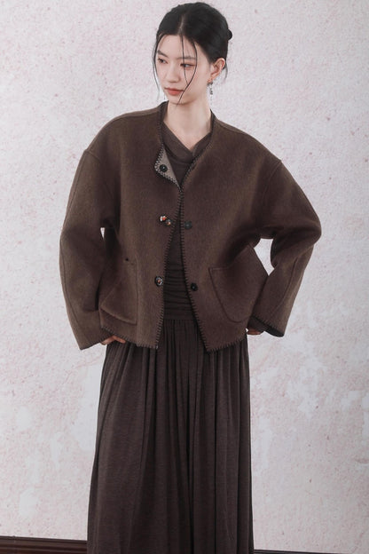 Latte Brown Wool Dress