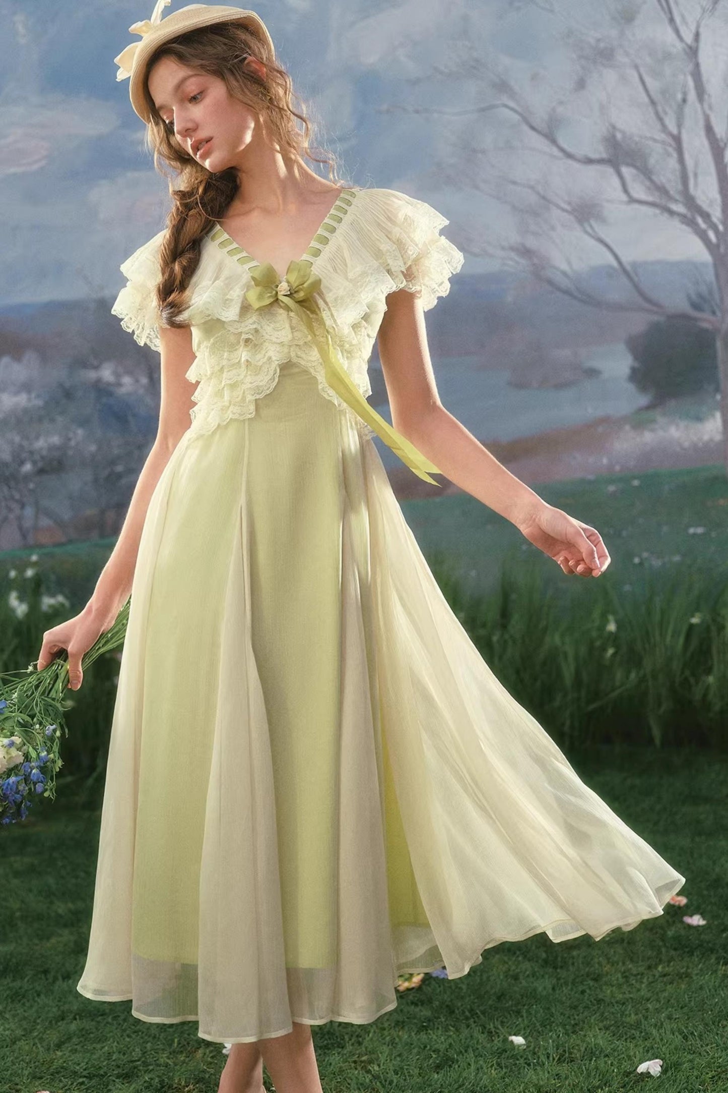 Spitzenkleid Grüne Fee