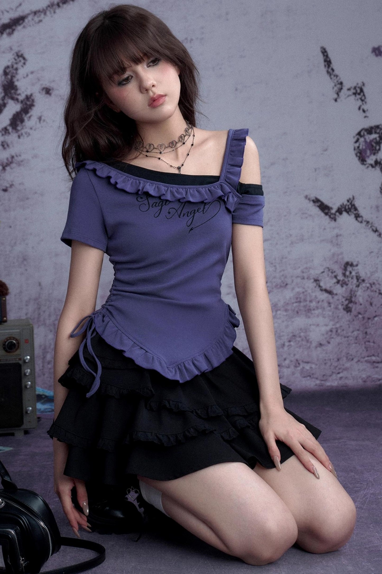 Pure Purple Irregular Top