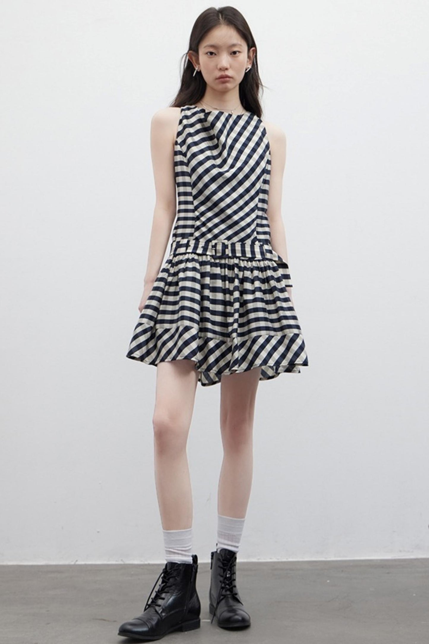 Vintage Check Acetate Dress