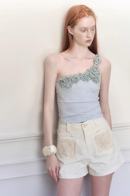 Bamboo Ribbon Summer Bustier Top