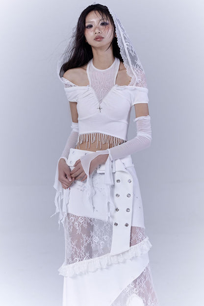 Ethereal White Lace Dream Hoodie