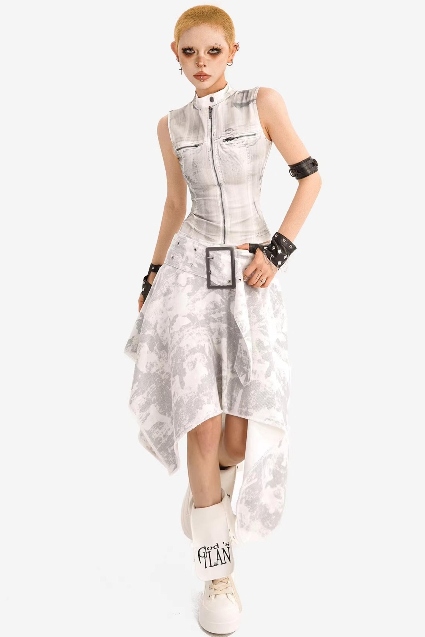 Verlauf-Denimrock-Ensemble -