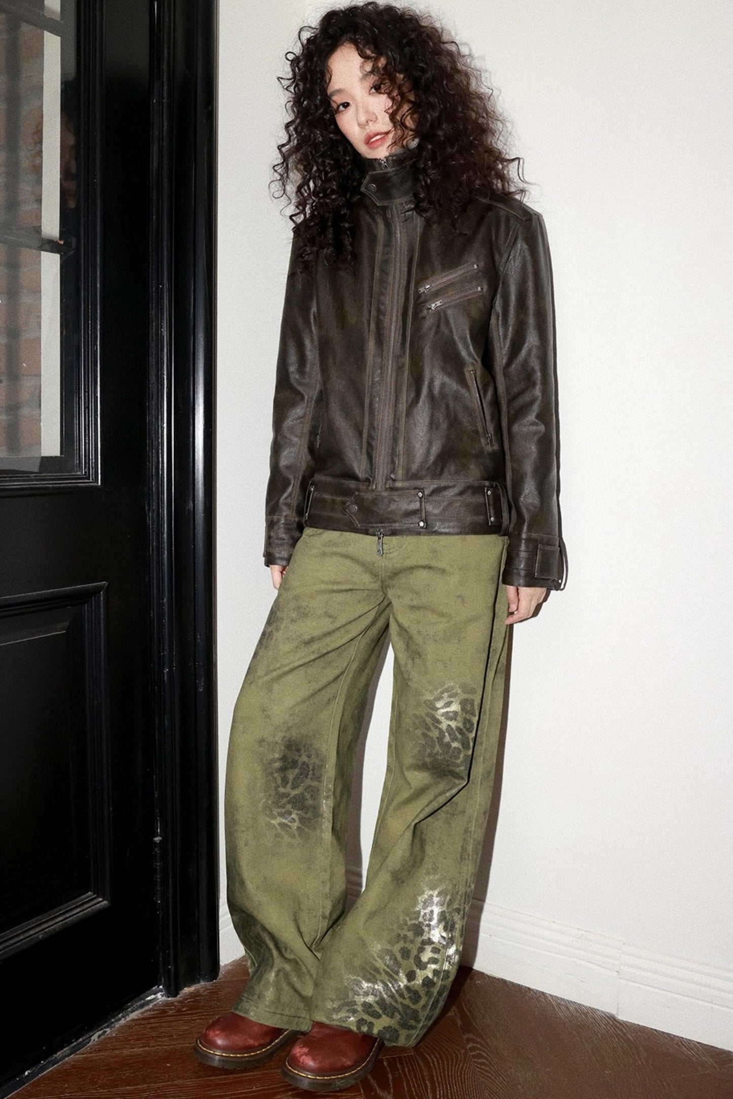 Coffee Faux Fur Collar Jacket