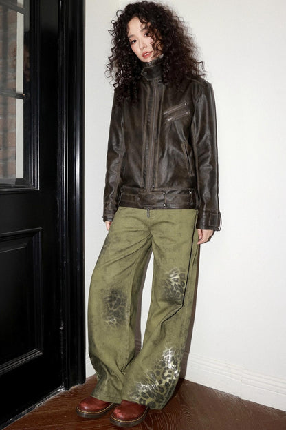 Coffee Faux Fur Collar Jacket