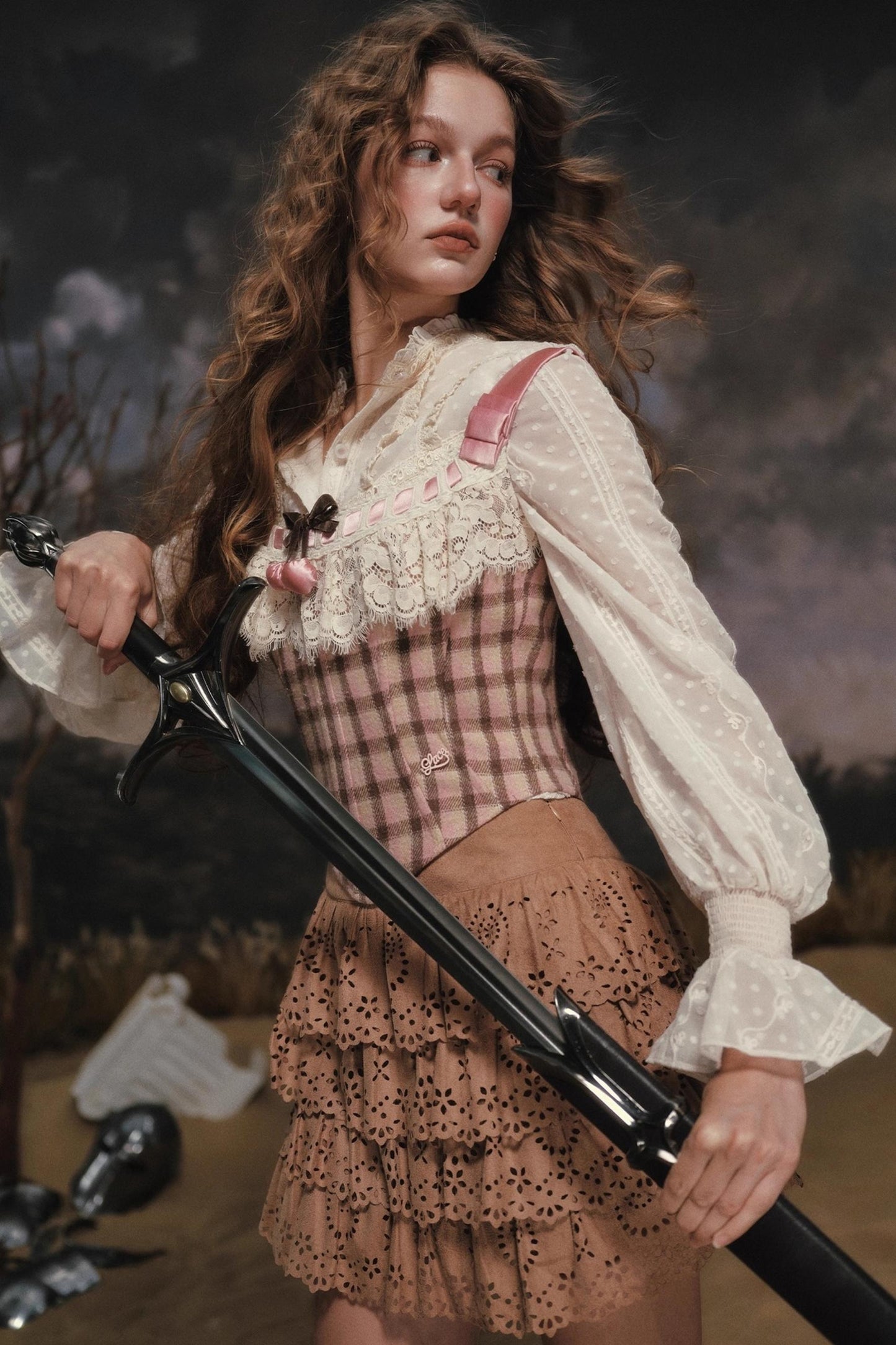 Sweet Plaid Corset Top Set-Up