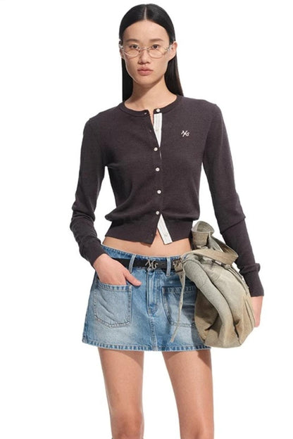 Rosemary Silk Wool Knit Cardigan