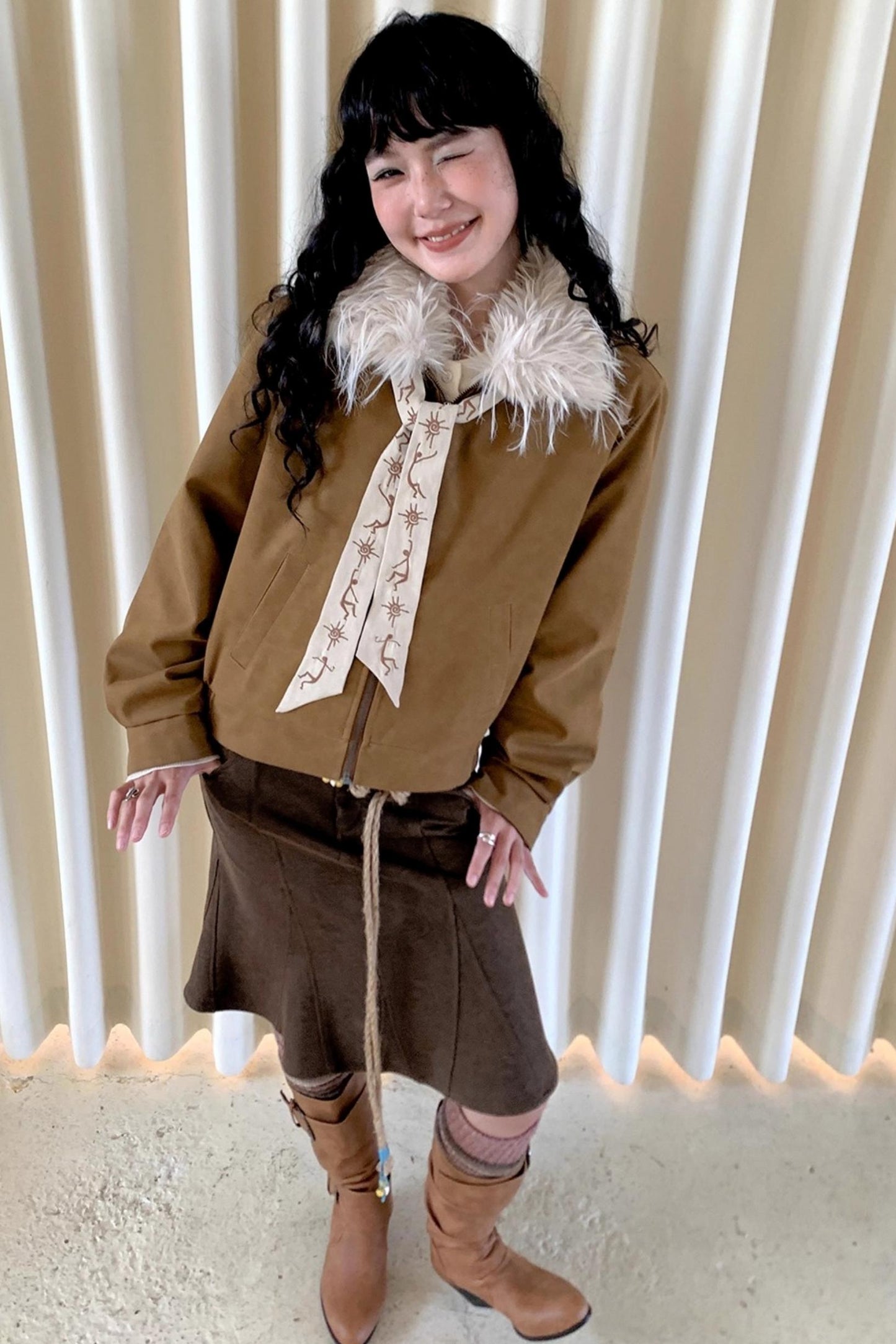 Before Sunrise Fur Collar Jacket