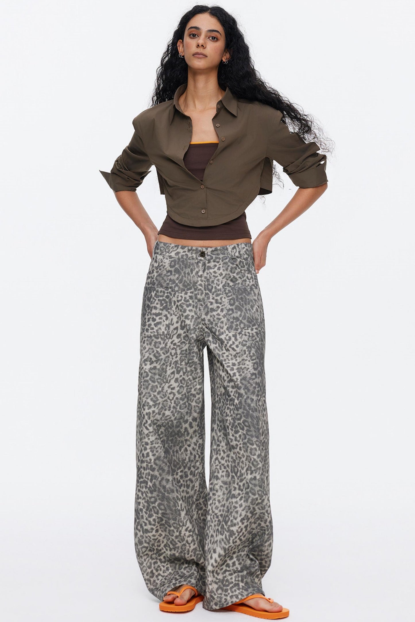 Retro Cotton Leopard Pants
