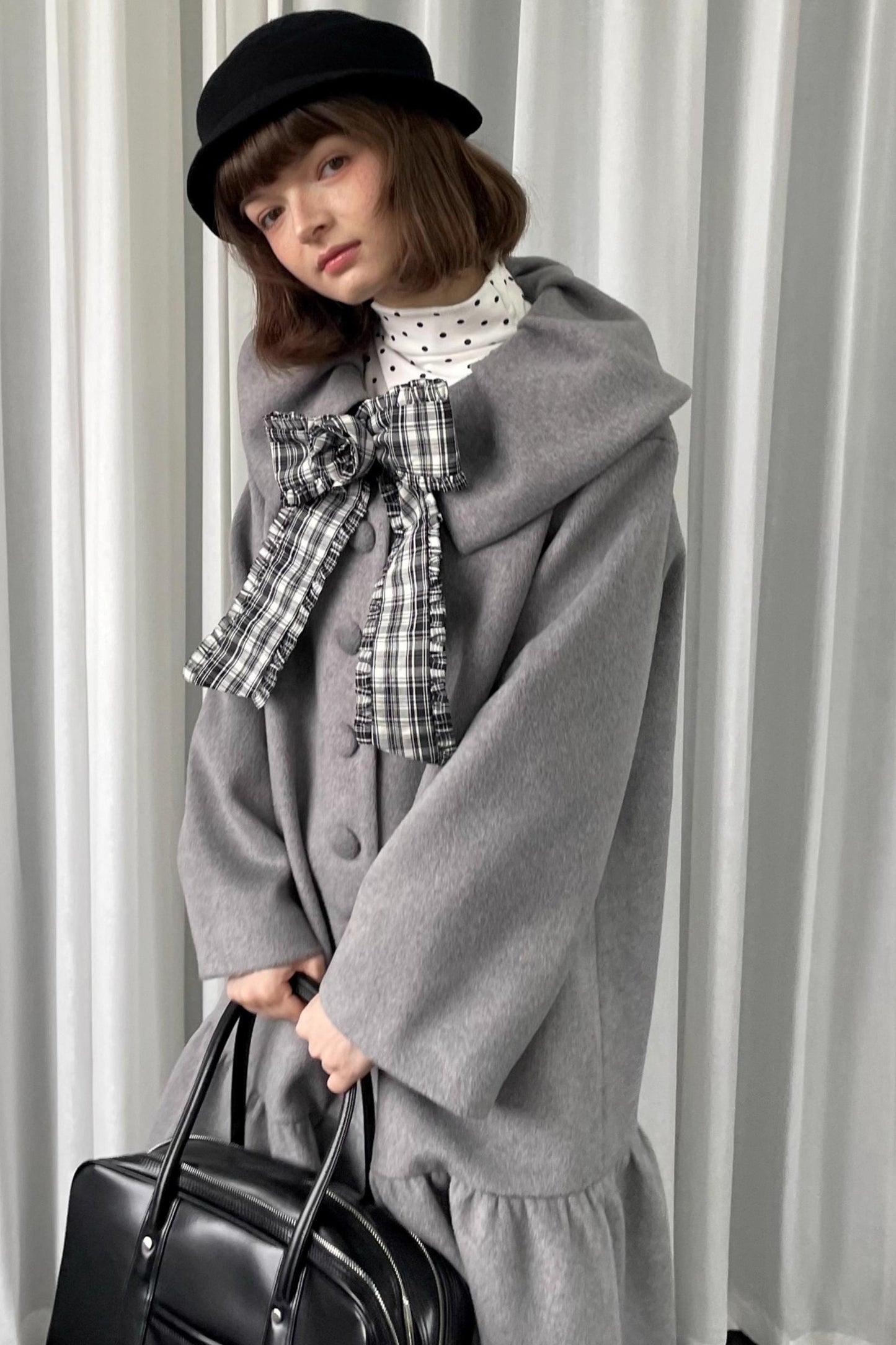 Vintage Plaid Bow Brooch