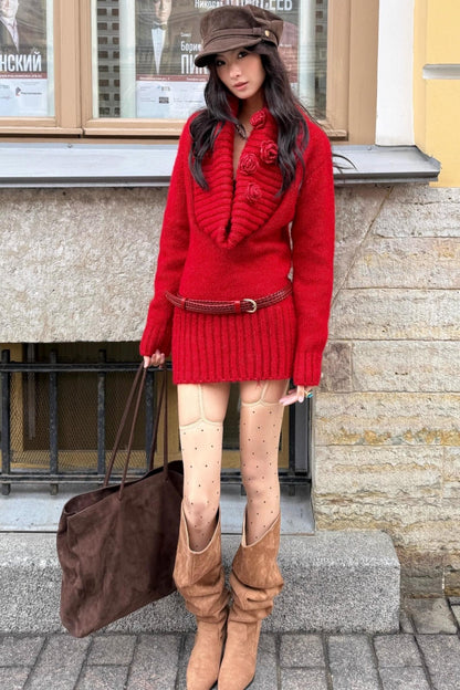 Red Rose Vintage Swing Dress