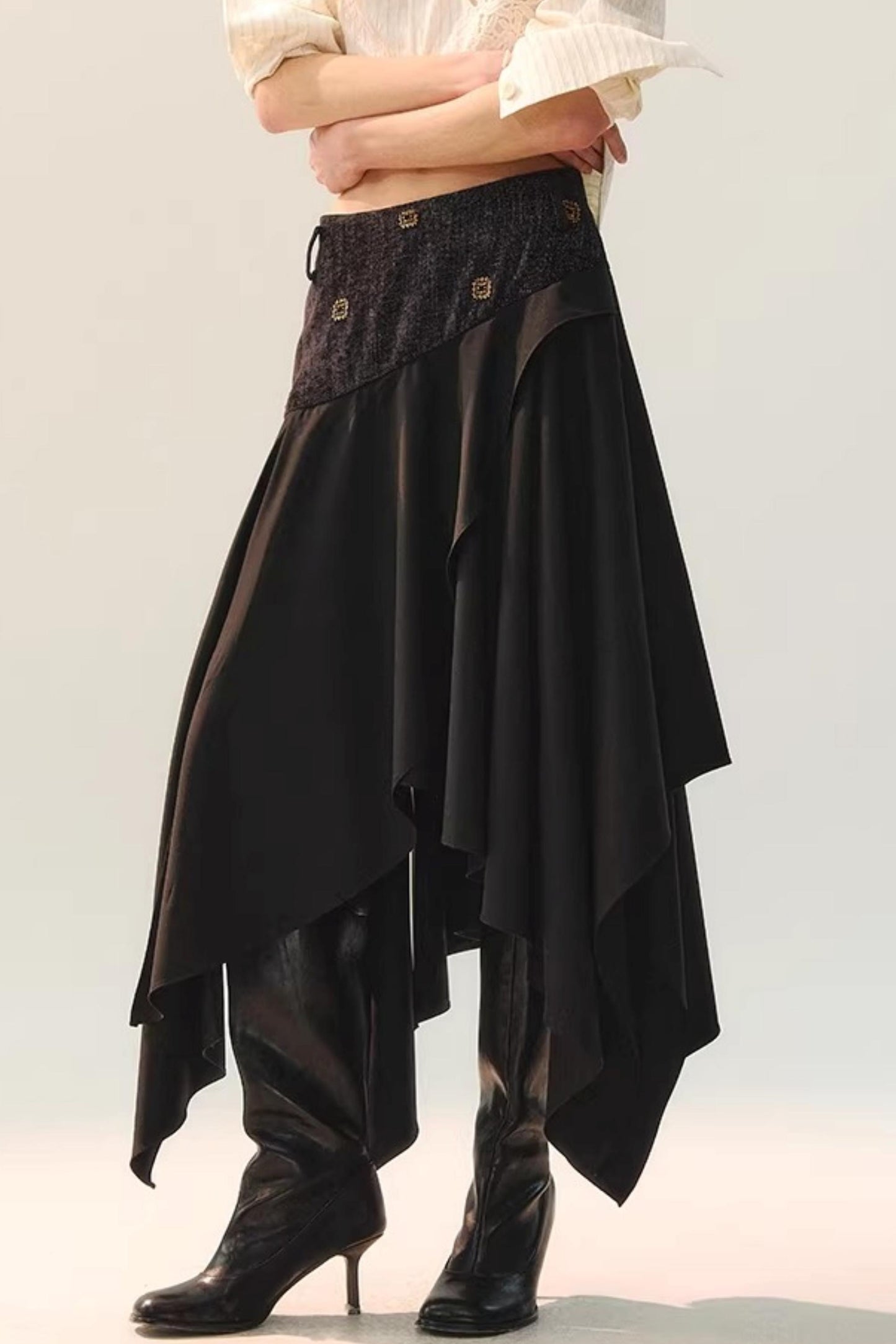 Beaded Retro V-Neck Vest Set-Up