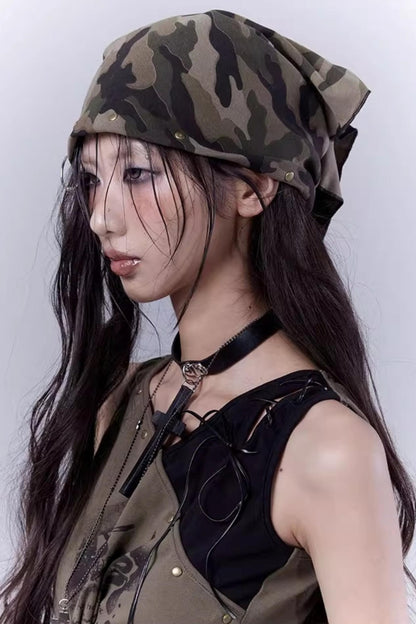 Riveted Camouflage Workwear Hat Scarf